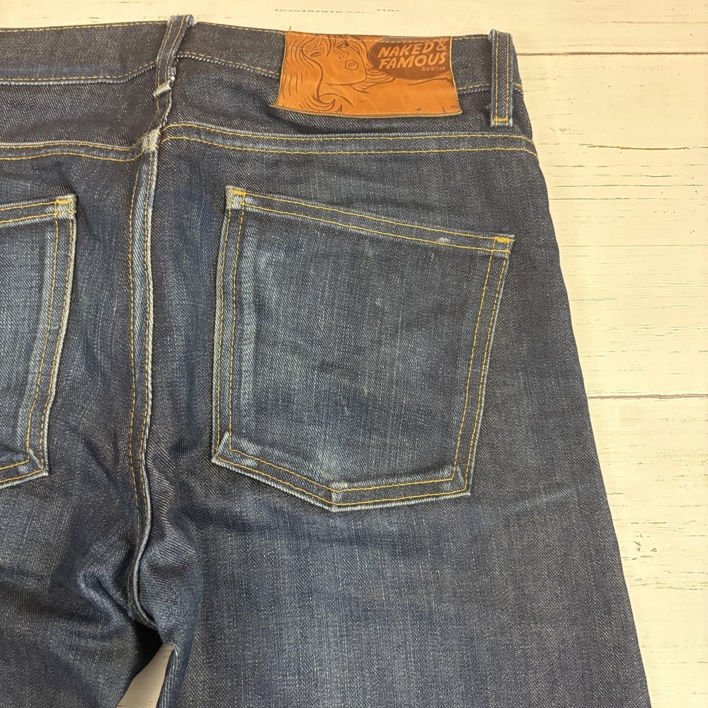 NakedFamous Jeans Skinny Guy Selvedge Mens 31x34 Left Hand Twill - Picture 4 of 16